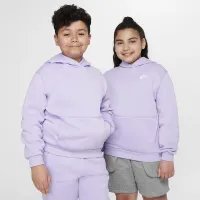 Nike Sportswear Club Fleece Big детские Pullover Толстовка с капюшоном (Extended Size) цвет фиолетовый