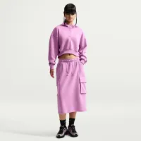 Nike Sportswear Phoenix Fleece женская Cargo Midi юбка цвет фиолетовый