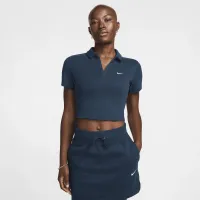 Nike Sportswear Essential женская Short-Sleeve Polo Top синий