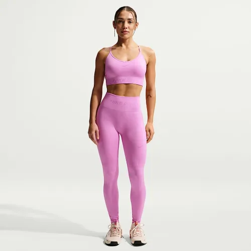 Nike Pro Seamless женская С высокой Талией 7/8 лосины цвет фиолетовый