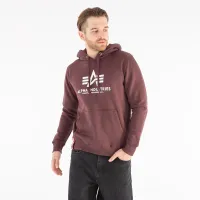 Кофта/футболка Alpha Industries Basic Hoody 17831221 - бордовая