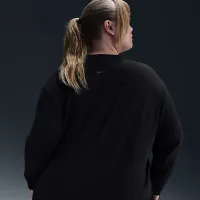 Nike One Relaxed женская Dri-FIT Long-Sleeve Top (большие размеры) цвет черный