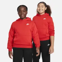 Nike Sportswear Club Fleece Big дитячі Pullover Толстовка з капюшоном (Extended Size) колір червоний