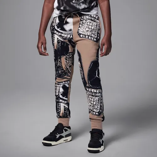 Nike Jordan MVP Big детские Fleece Printed Pants цвет коричневый