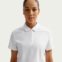 Nike Victory женская Dri-FIT Short-Sleeve Cropped для гольфа Polo цвет белый