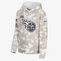Tennessee Titans Salute to Service Primary Edge Club Big детские Nike NFL Pullover Толстовка с капюшоном цвет белый