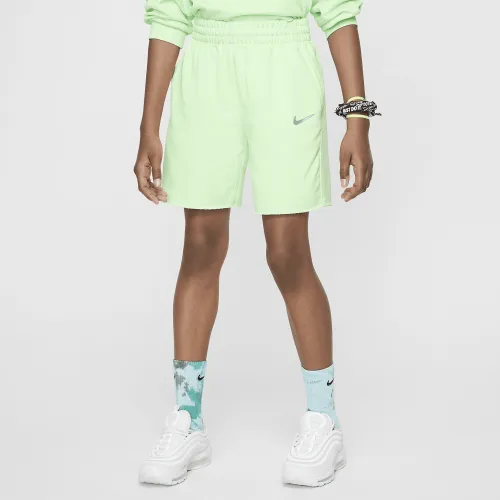 Nike Sportswear Big дитячі (Girls') Dri-FIT Fleece шорти колір зелений