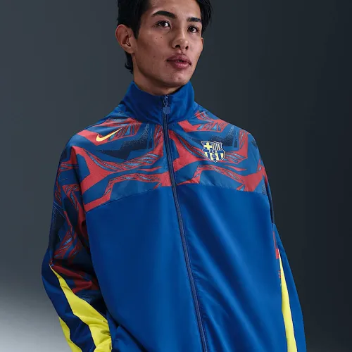 FC Barcelona Starting 5 Fourth чоловічі Nike Soccer Woven Куртка блакитний