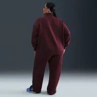 Nike Sportswear Phoenix Fleece женская Over-оверсайз 1/4-Zip (большие размеры) цвет красный