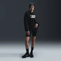 Nike Sportswear женская оверсайз Cropped French Terry Pullover Толстовка с капюшоном цвет черный