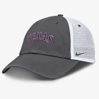 Texas Rangers Wordmark Club мужские Nike MLB Trucker Adjustable Hat цвет серый