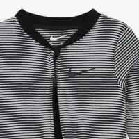 Nike Baby Essentials Baby (0-9M) Striped Footed Coverall колір чорний