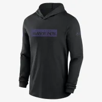 Baltimore Ravens Sideline чоловічі Nike Dri-FIT NFL Long-Sleeve Hooded Top колір чорний
