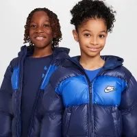 Nike Sportswear Heavyweight Synthetic Fill EasyOn Big дитячі Therma-FIT Repel Loose Hooded Куртка блакитний