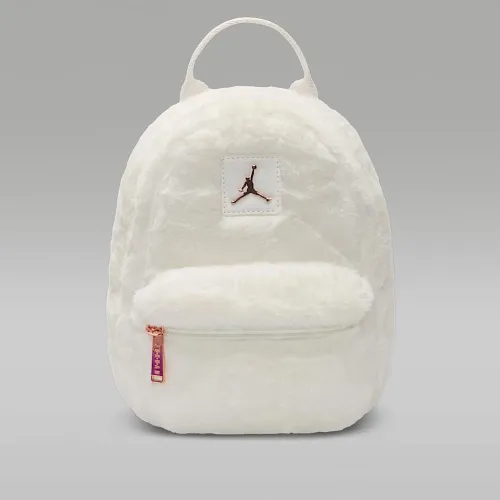 Nike Jordan Faux Fur Mini рюкзак (4L) цвет белый