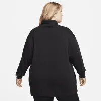 Nike Sportswear Club Fleece жіноча оверсайз Mock-Neck світшот (великі розміри) колір чорний