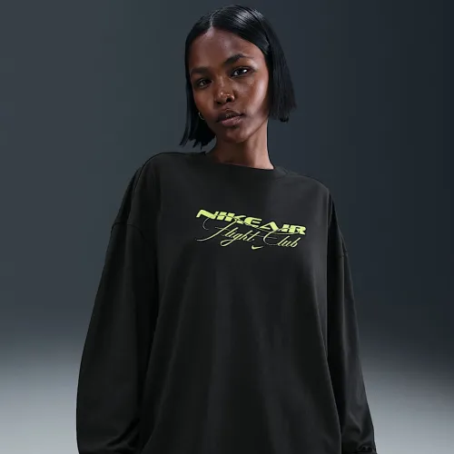 Nike Sportswear жіноча оверсайз Long-Sleeve футболка колір чорний