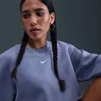 Nike Sportswear Phoenix Fleece жіноча оверсайз Crew-Neck світшот блакитний