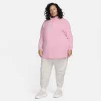 Nike Sportswear Club Fleece женская оверсайз Mock-Neck свитшот (большие размеры) Pink