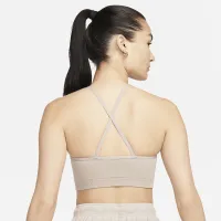 Nike Indy Seamless Ribbed женская Light-Support Non-Padded Sports Bra цвет коричневый