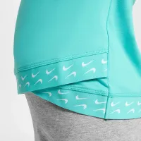 Nike Dri-FIT All Day Play Little дитячі Hemmed футболка колір зелений