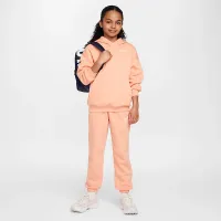Nike Sportswear Club Fleece Big детские оверсайз Pullover Толстовка с капюшоном Orange