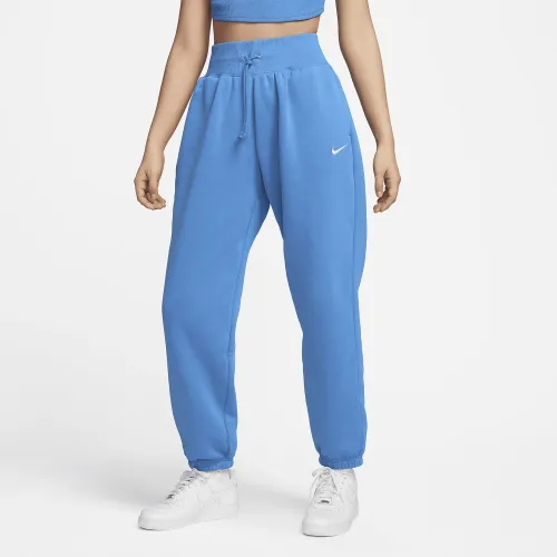Nike Sportswear Phoenix Fleece женская С высокой Талией оверсайз Sweatpants синий