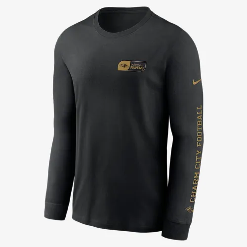 Baltimore Ravens All Out чоловічі Nike NFL Long-Sleeve футболка колір чорний
