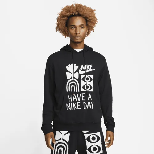 Nike Sportswear мужские French Terry Pullover Толстовка с капюшоном цвет черный