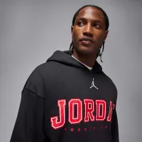 Nike Jordan Brooklyn Fleece мужские оверсайз Pullover Толстовка с капюшоном цвет черный
