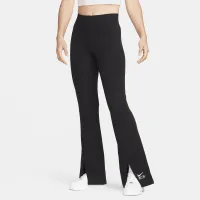 Nike Air женская С высокой Талией Full-Length Split-Hem лосины цвет черный