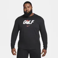 Nike мужские Long-Sleeve для гольфа футболка цвет черный