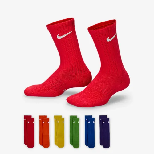 Nike Everyday дитячі Cushioned Crew шкарпетки (6 пар) різнокольорові