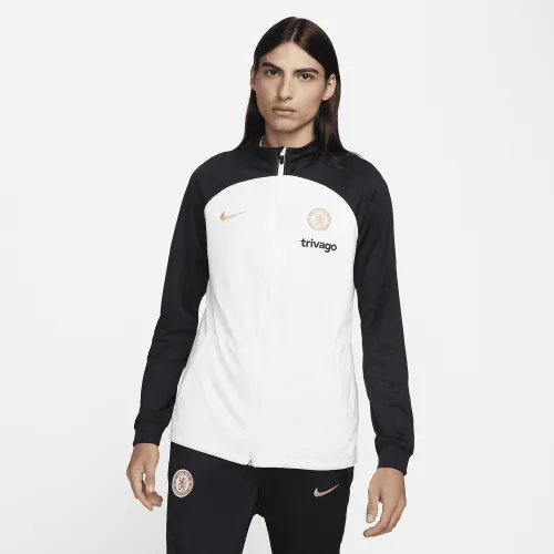 Chelsea FC Strike чоловічі Nike Dri-FIT Knit Soccer Track Куртка колір білий