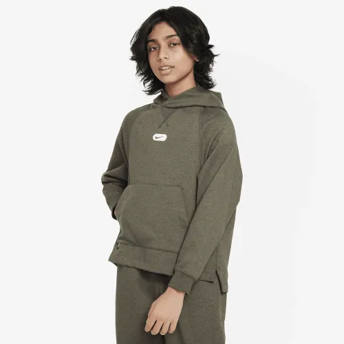 Nike Dri-FIT Athletics Big дитячі (для хлопчиків) Fleece тренувальні Толстовка з капюшоном колір зелений