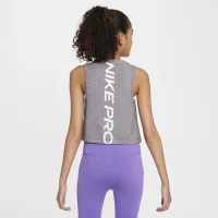Nike Pro Girls' Dri-FIT тренировочные Tank Top цвет серый