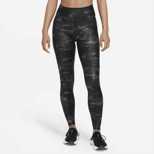 Nike One женская Mid-Rise Camo лосины цвет серый