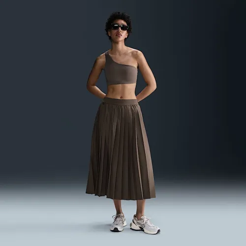 Nike 24.7 PerfectStretch женская Dri-FIT Pleated юбка цвет коричневый