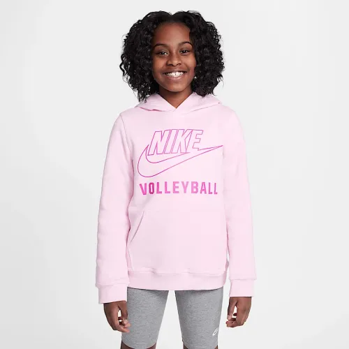 Nike Big дитячі волейбольні Pullover Толстовка з капюшоном Pink
