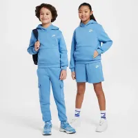 Nike Sportswear Club Fleece Big детские Pullover Толстовка с капюшоном синий