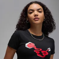 Nike Jordan женская Graphic футболка цвет черный