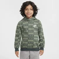 Nike Sportswear Textuцвет красный Club Little детские Fleece Pullover Толстовка с капюшоном цвет зеленый