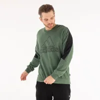 Кофта/футболка adidas M FI BOS Crew HJ9934 - зелена