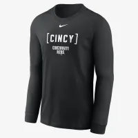 Cincinnati цвет красныйs Fashion мужские Nike MLB Long-Sleeve футболка цвет черный