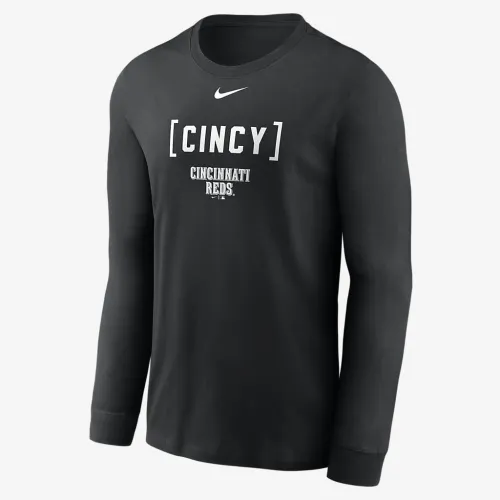 Cincinnati цвет красныйs Fashion мужские Nike MLB Long-Sleeve футболка цвет черный