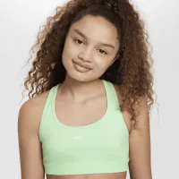 Nike Swoosh Big дитячі (Girls') Sports Bra колір зелений