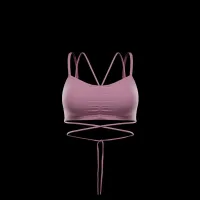 Nike Zenvy Strappy Wrap женская Light-Support Padded Sports Bra цвет фиолетовый