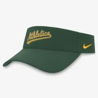 Oakland Athletics Wordmark мужские Nike Dri-FIT MLB Visor цвет зеленый