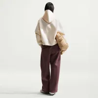 Nike Sportswear женская Loose Mid-Rise Fleece Trousers цвет фиолетовый