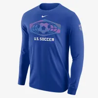 Nike чоловічі Soccer Long-Sleeve бавовняніфутболка блакитний